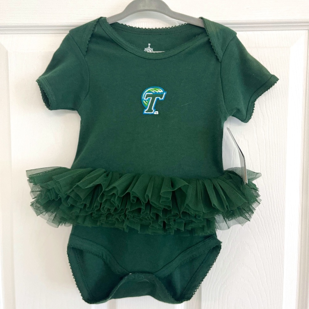 NWT Tulane onesie with tutu 6-9 months